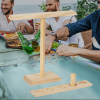 Ring Toss Game Party Drinking Game Wooden Ring Toss Hooks Fast-paced Interactive Game for Bars Home Board Games Pinball