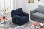 Soft Tufted foam bean bag chair with Teddy fabric