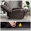 Living Room Faux Leather Heated Theater Recliner Sofa with Massage Reclining Individual Seat