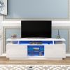 Modern TV Stand for TVs up to 65inches with LED lights, 16 Colors, for Livingroom, Bedroom